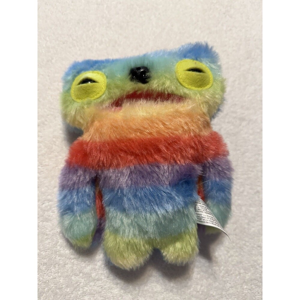 Fuggler Fart Face Series 1 Wide Eyed Weirdo Rainbow Plush Monster Zuru Teeth 9"